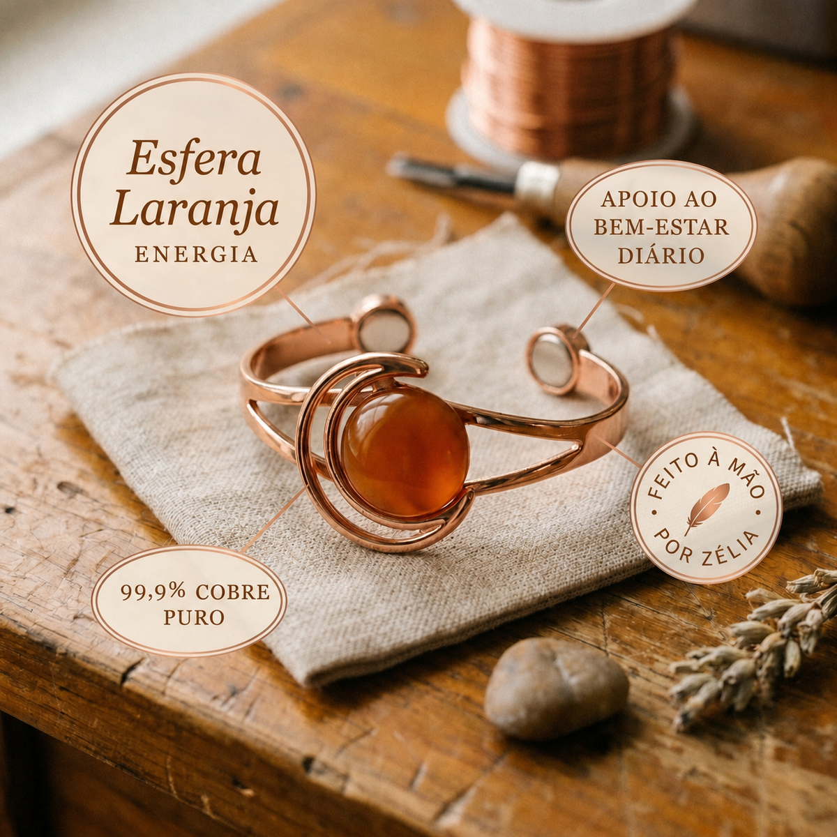 RAMINA · Sfera Arancio · Armband
